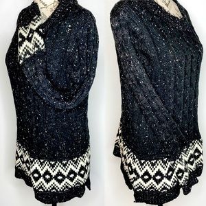 Jon & Anna Crewneck Sweater White / Black XL NWT